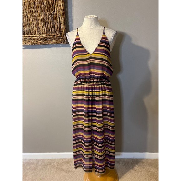 Joie Silk Maxi Jesbelle Dress M Medium Stripes - Picture 3 of 7